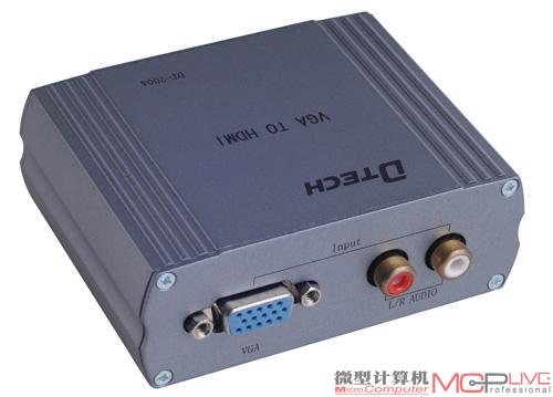 HDMI转换器的输入端包括了视频接口和音频接口