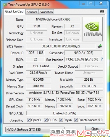 GTX 690 GPU-Z截图